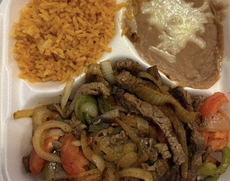 Acambaro Mexican Restaurant signature dishes Jessie SpecialSteak, Chicken, or Shrimp QuesadillasBeef Fajitas